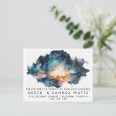 Adressenänderung, die wir den Ankündigungsstar ver Ankündigungspostkarte (Stehend Vorderseite)