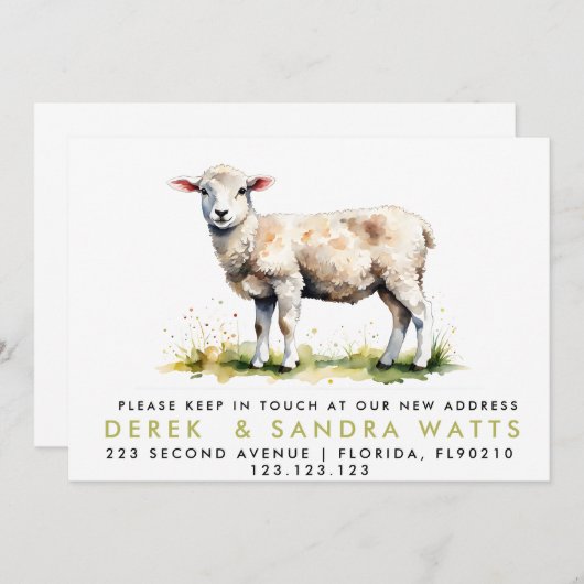 Adressenänderung, die wir umgezogen haben einladung (Vorne/Hinten)