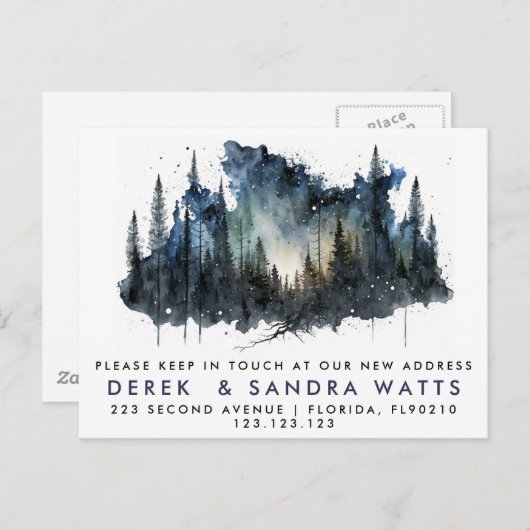 Adressenänderung, die wir verschoben haben Ankündi Ankündigungspostkarte (Vorne/Hinten)