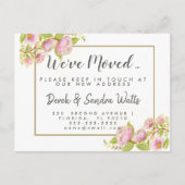 Adressenänderung, die wir verschoben haben Englisc Ankündigungspostkarte (Vorderseite)