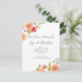 Adressenänderung Elegante Blumenpostkarte Postkarte (Stehend Vorderseite)