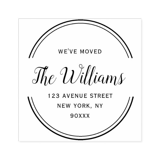 Adressenänderung Gummistempel (Prägung)