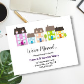 Adressenänderung haben wir das Haus farbig umgezog Ankündigungspostkarte