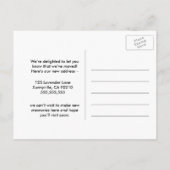 Adressenänderung haben wir das Haus farbig umgezog Ankündigungspostkarte (Rückseite)