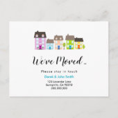 Adressenänderung haben wir das Haus farbig umgezog Ankündigungspostkarte (Vorderseite)