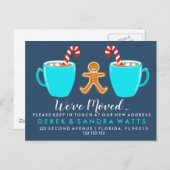 Adressenänderung haben wir das Haus Weihnachten An Ankündigungspostkarte (Vorne/Hinten)