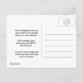 Adressenänderung haben wir Haus Blumenstrauß versc Ankündigungspostkarte (Rückseite)