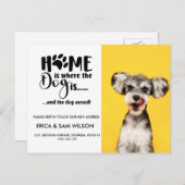 Adressenänderung haben wir Haus Zuhause ist Hund u Ankündigungspostkarte (Vorne/Hinten)