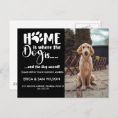 Adressenänderung haben wir Haus Zuhause ist Hund u Ankündigungspostkarte (Vorne/Hinten)