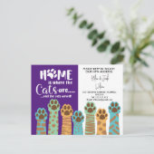 Adressenänderung haben wir Haus Zuhause ist Katzen Ankündigungspostkarte (Stehend Vorderseite)