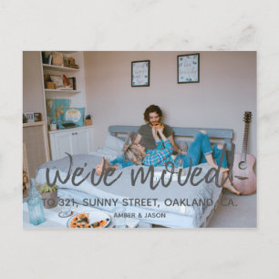 Adressenänderung Hipster modern Ankündigungspostkarte