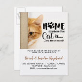 Adressenänderung mit Katzenankündigungen Ankündigungspostkarte (Vorne/Hinten)