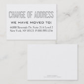 "Adressenänderung" Mitteilungs-Aufkleber Visitenkarte (Vorne/Hinten)