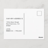 Adressenänderung Modernes handgeschriebenes Skript Postkarte (Rückseite)