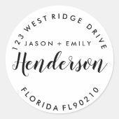 Adressenänderung, neue Zuhause, Rücksendeadresse Runder Aufkleber (Vorderseite)