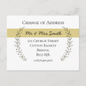 Adressenänderung neuer Zuhause-eleganter Baum Ankündigungspostkarte (Vorderseite)