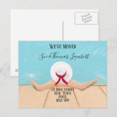 Adressenänderung POOL-Seite Ankündigungspostkarte (Vorne/Hinten)