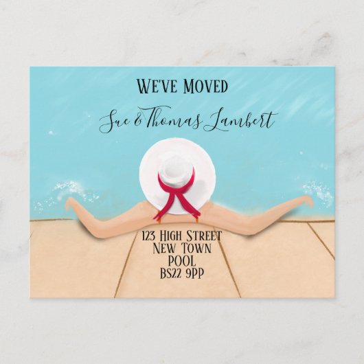 Adressenänderung POOL-Seite Ankündigungspostkarte (Vorderseite)