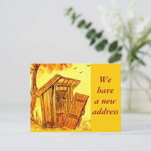 Adressenänderung - Postkarte (Stehend Vorderseite)