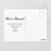 Adressenänderung Postkarte (Rückseite)
