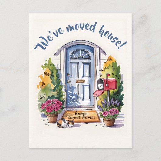 Adressenänderung Postkarte (Vorderseite)