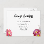 Adressenänderung Postkarte Elegantes Blumenmuseum (Vorne/Hinten)