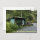 Adressenänderung Postkarte: Farbige neue Adresse Ankündigungspostkarte (Vorne/Hinten)