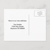 Adressenänderung Postkarte: Farbige neue Adresse Ankündigungspostkarte (Rückseite)