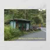 Adressenänderung Postkarte: Farbige neue Adresse Ankündigungspostkarte (Vorderseite)