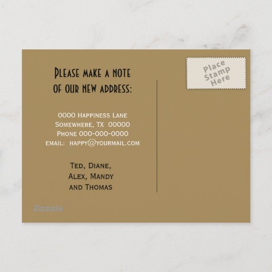 Adressenänderung Postkarte - Rangieren (Rückseite)