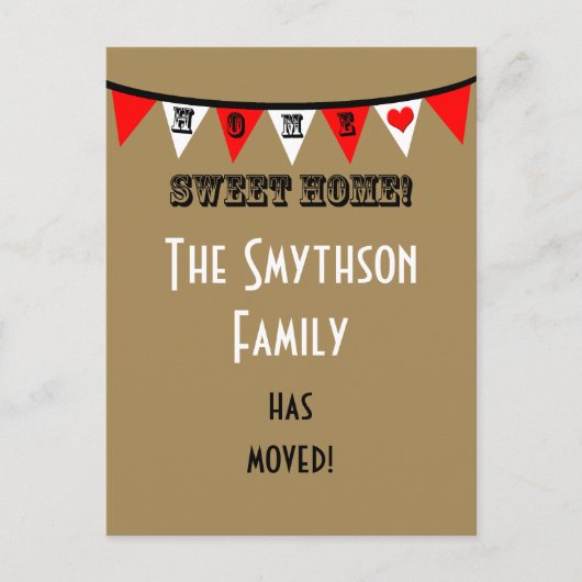 Adressenänderung Postkarte - Rangieren (Vorderseite)