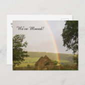 Adressenänderung - Regenbogen Postkarte (Vorne/Hinten)
