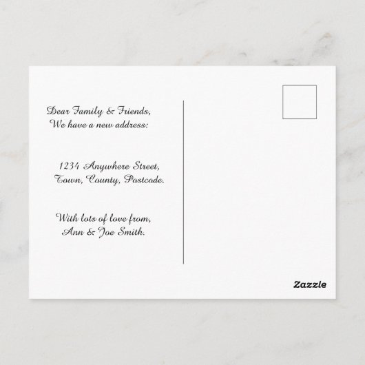 Adressenänderung - Regenbogen Postkarte (Rückseite)