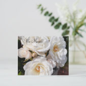 Adressenänderung Romantic Rose Postkarte (Stehend Vorderseite)