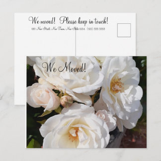 Adressenänderung Romantic Rose Postkarte