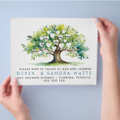 Adressenänderung, Umzug der Ankündigungsfamilie Flyer (Hand)