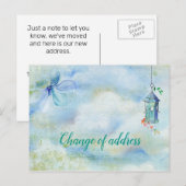 Adressenänderung Vogel-Haus-Postkarte Ankündigungspostkarte (Vorne/Hinten)