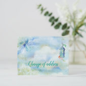 Adressenänderung Vogel-Haus-Postkarte Ankündigungspostkarte (Stehend Vorderseite)