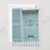 Adressenänderung - "Vordertür mit Herz" Postkarte (Vorne/Hinten)