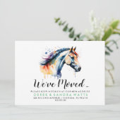 Adressenänderung: Wir haben das Aquarellpferd vers Einladung (Stehend Vorderseite)