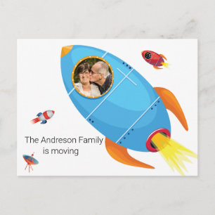 Adressenänderung Wir haben das Raumschiff abgedreh Ankündigungspostkarte