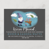 Adressenänderung wir haben Garten-Gnome verschoben Ankündigungspostkarte (Vorderseite)