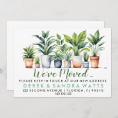 Adressenänderung wir haben Pflanze-Pots verschoben Einladung (Vorne/Hinten)