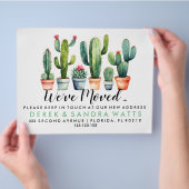 Adressenänderung wir haben Pflanze-Pots verschoben Flyer (Hand)