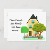 Adressenänderung / Wir haben uns bewegt Ankündigungspostkarte (Vorne/Hinten)