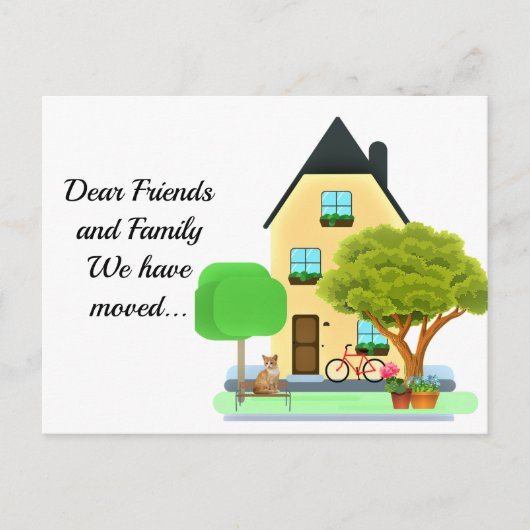 Adressenänderung / Wir haben uns bewegt Ankündigungspostkarte (Vorderseite)