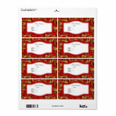 Adressenaufkleber Abstrakt Red Gold (Vorne)
