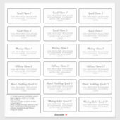 Adressenaufkleber Aufkleber (Blatt)