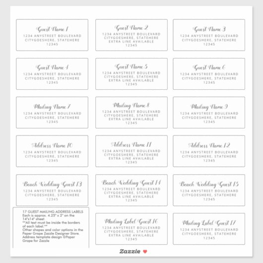 Adressenaufkleber Aufkleber (Blatt)