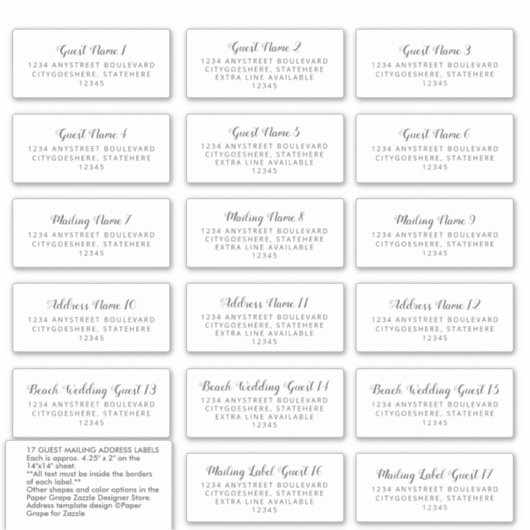 Adressenaufkleber Aufkleber (Vorderseite)